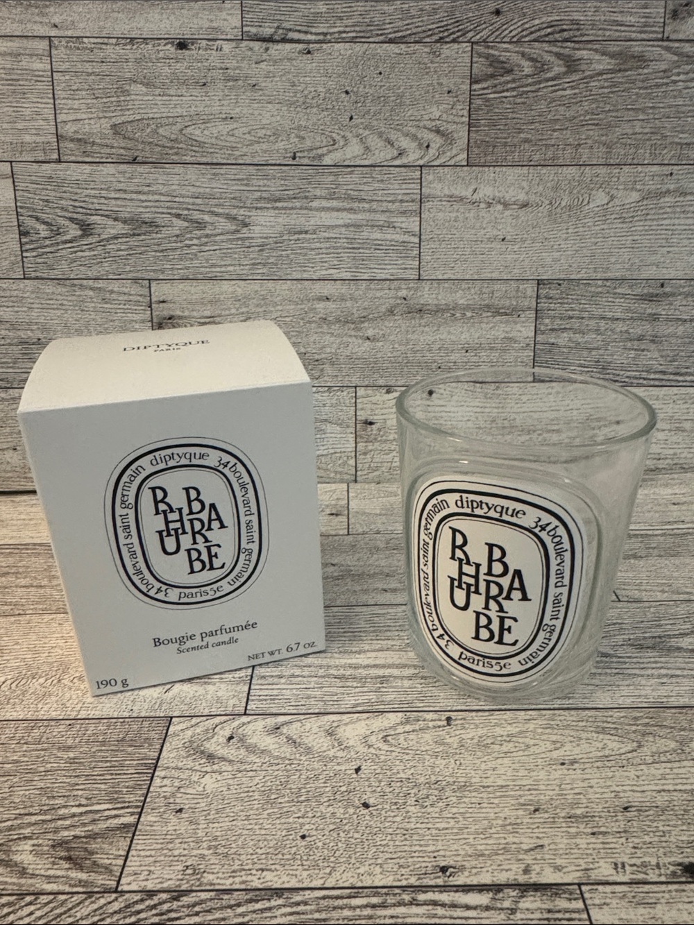 Diptyque Empty Glass Candle Jar Rhubarbe
✨✨New Glass Design✨✨